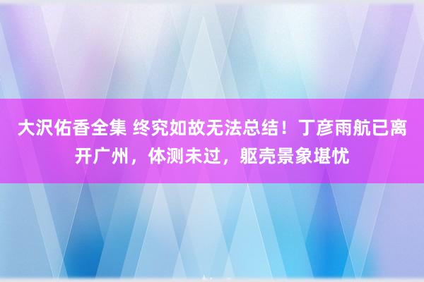 大沢佑香全集 终究如故无法总结！丁彦雨航已离开广州，体测未过，躯壳景象堪忧