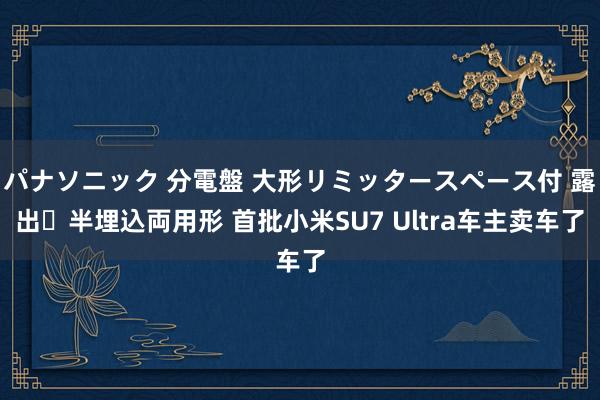 パナソニック 分電盤 大形リミッタースペース付 露出・半埋込両用形 首批小米SU7 Ultra车主卖车了