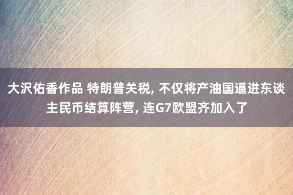 大沢佑香作品 特朗普关税, 不仅将产油国逼进东谈主民币结算阵营, 连G7欧盟齐加入了