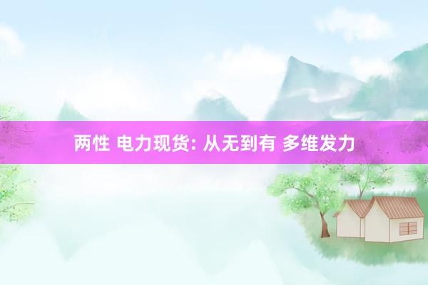 两性 电力现货: 从无到有 多维发力