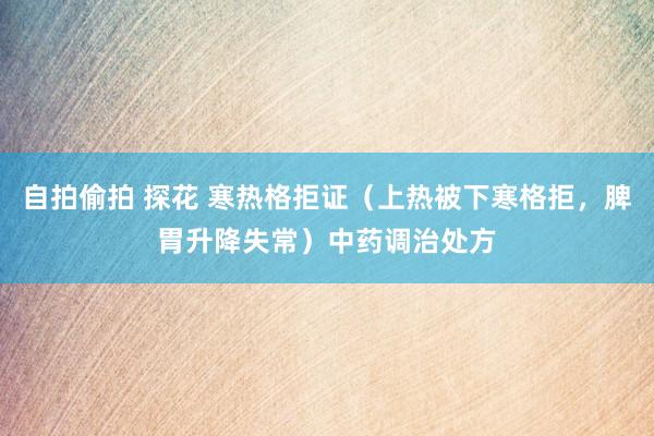 自拍偷拍 探花 寒热格拒证（上热被下寒格拒，脾胃升降失常）中药调治处方