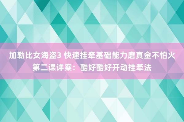 加勒比女海盗3 快速挂牵基础能力磨真金不怕火第二课详案：酷好酷好开动挂牵法